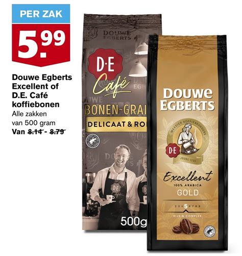 Douwe Egberts Excellent of D E Café koffiebonen Alle zakken van 500