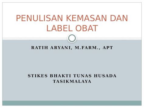 Pptx Penulisan Kemasan Dan Label Obat Dokumen Tips Hot Sex Picture