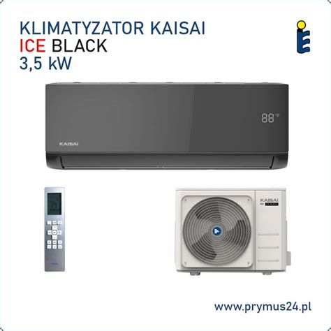 Czarny Klimatyzator Kaisai ICE