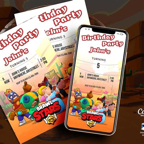 Brawl Stars Invitation Etsy France