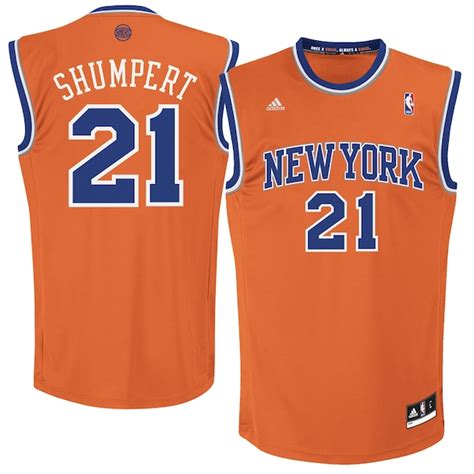 Mens New York Knicks Iman Shumpert adidas Orange Replica Alternate ...