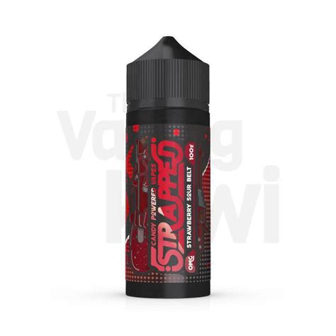 Sour Strawberry Aka Strawberry Sour Belt • Strapped Originals • Vg Heavy The Vaping Kiwi