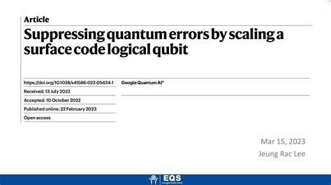 Suppressing Quantum Errors By Scaling A Surface Code Logical Qubit