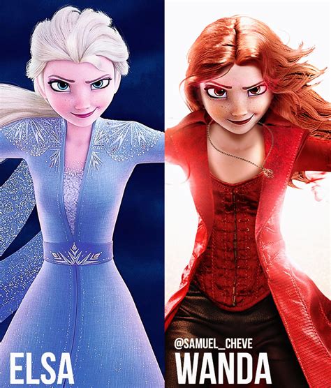 Elsa as The Scarlet Witch by Samuel Cheve on Instagram : r/Frozen