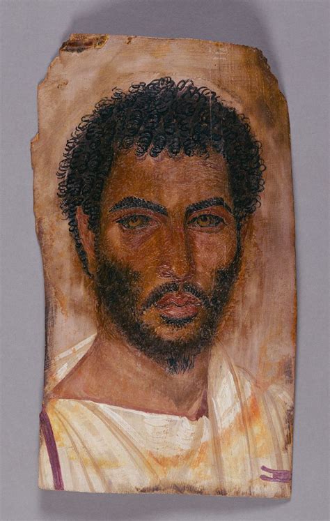 Mummy Portrait Of A Bearded Man Unknown Egypt About 150 170