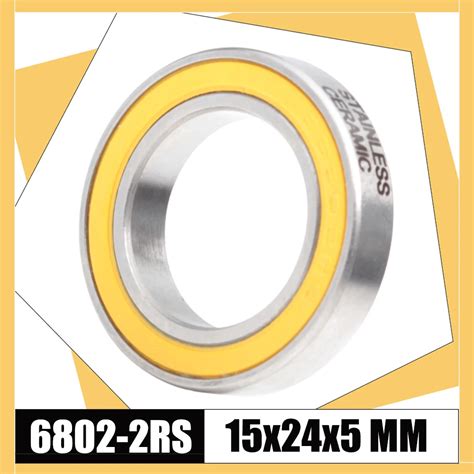 6802 2RS Stainless Bearing 15 24 5 Mm 1 PC ABEC 3 6802 RS Bicycle Hub