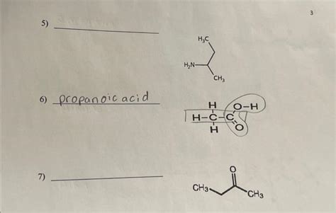 Solved 6) propanoic acid 7) | Chegg.com