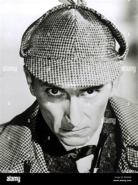 PETER CUSHING PORTRAIT AS SHERLOCK HOLMES PCUS 004P Stock Photo - Alamy