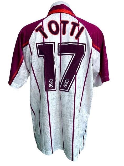 Totti S Match Worn Shirt Milan Vs Roma 1997 CharityStars