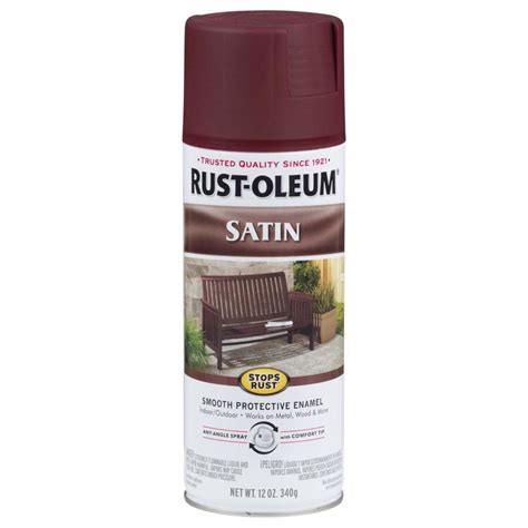 Rust Oleum Stops Rust Satin Cabernet Spray Paint Actual Net Contents