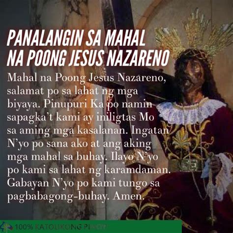 Katolikongpinoy Panalangin Sa Mahal Na Poong Jesus Nazareno Sa