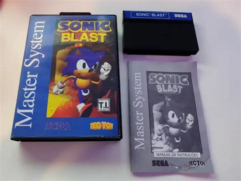 SEGA MASTER SYSTEM Tectoy Sonic Blast Complete Exclusive Brazil Very