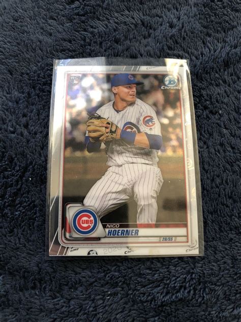 NICO HOERNER 2020 Bowman Chrome Prospects Chicago Cubs Rookie Card RC