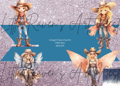 1 Cowgirl Fairies Clip Art Png Designs And Graphics