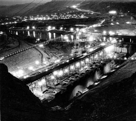 Grand Coulee Dam construction site at night, ca. 1938 :: Grand Coulee ...