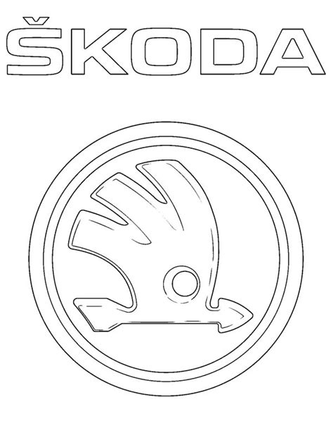 Škoda logo Coloring Page Funny Coloring Pages