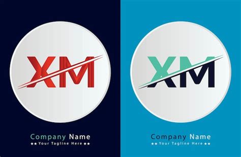 Desenho De Ilustra O Do Modelo De Letra Do Logotipo Xm Vetor Premium