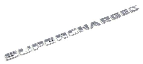 Large Supercharged Badge Chrome Emblem X Inch Sfx Performance