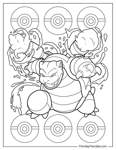 20 Blastoise Coloring Pages Free Pdf Printables 48 Off