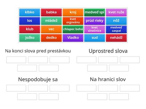 Spodobovanie roztrieď slová Group sort