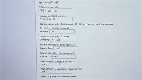 Solved Let F X X3−9x2 4 Calculate The Derivative F′ X