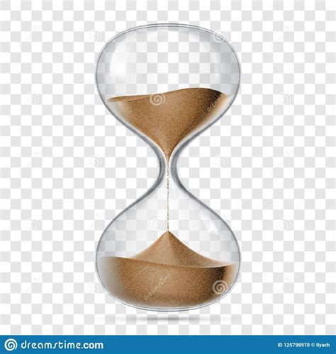 Hourglass Sandglass Vector Realistic Isolated 3d Sand Hourglass Old Greeting Cards 3d Icons