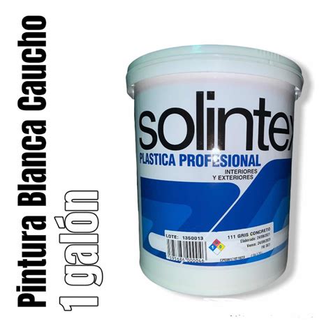 Pintura Blanca Caucho Solintex galón MercadoLibre