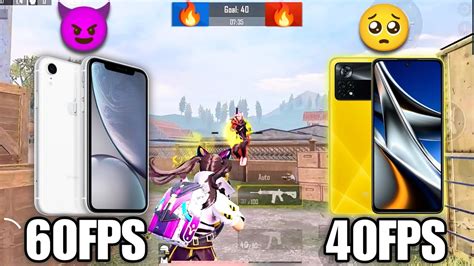 Iphone Xr 60Fps Vs Poco X4 Pro 40Fps Bgmi Test Iphone Xr Pubg Test