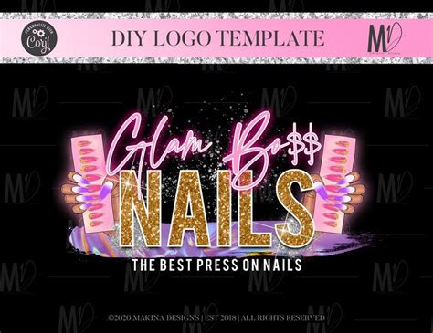 Nail Logo Design Feminine Logo Logo Design Logo Premade Etsy Logo