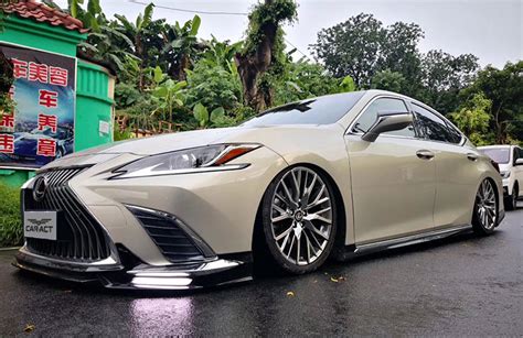 2019 Lexus ES350 ES Hybrid Tuning LS style Front & Back Lip Side Skirts