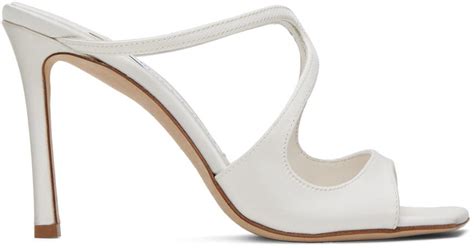 Jimmy Choo White Anise Heeled Sandals In Black Lyst