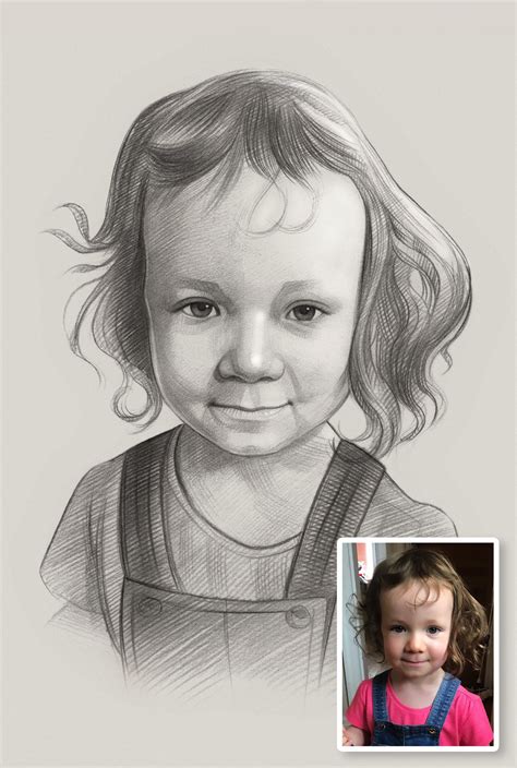 Custom Pencil Portraits Hand Drawn Portraits Custom Pencil Drawing