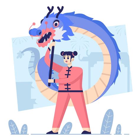 Dragon Dance Performance 17333878 Vector Art at Vecteezy