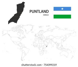 Puntland Somalia Map On World Map Stock Vector (Royalty Free) 754399219 ...