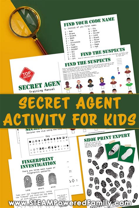 Secret Agent Investigation For Kids - Secret Agent Training Activity