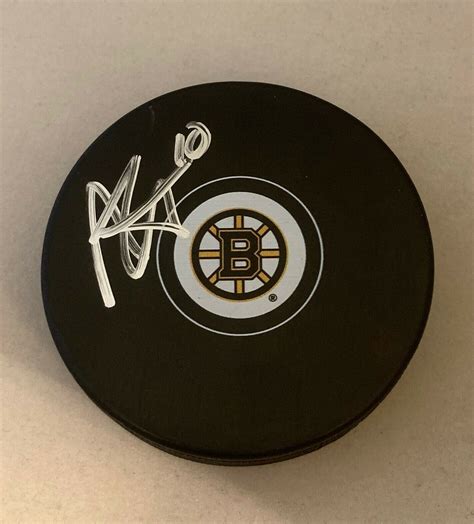 Anders Bjork signed Boston Bruins Puck autographed Collectible