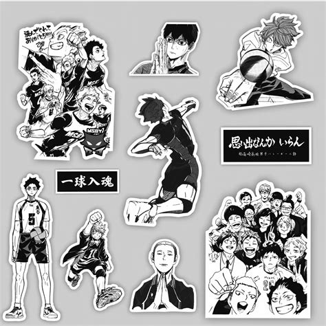 Piezas Diversos Haikyuu Pegatina Impermeable De Grafiti Para