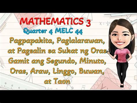 Pagpapakita Paglalarawan At Pagsalin Ng Sukat Ng Oras I Math Q