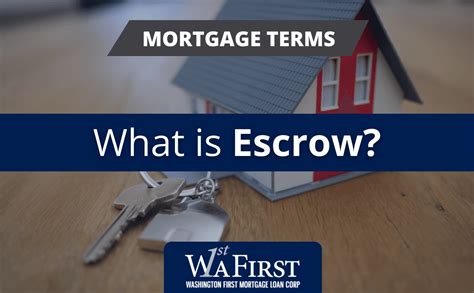 Home Loans 101 What Is Escrow Washington First Mortgage Loan