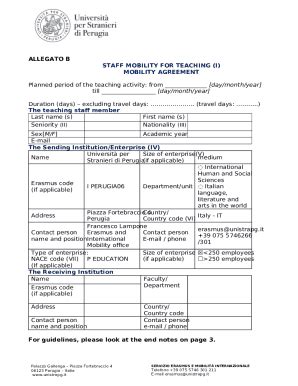 Mobility Agreement For Teaching Doc Template PdfFiller