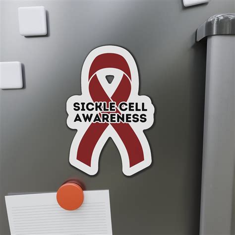 Sickle Cell Awareness Ribbon Magnet Burgundy Ribbon Sickle Cell Awareness Month Support