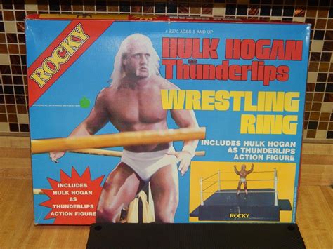 Hulk Hogan Rocky Stallone Thunderlips wrestling boxing ring WWF LJN WCW Toy | #1826561632