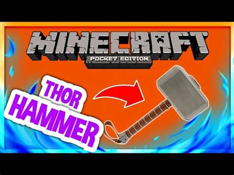 How To Make A Thor Hammer In Mcpe Minecraft Pe Youtube