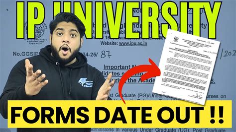 Ip University Application Forms Out 2024🔥new Admission Policy 2024