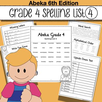 Abeka Spelling Vocabulary Poetry Th Ed List Double Consonant