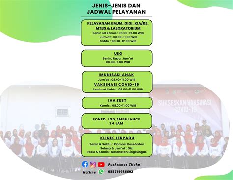 Jenis Jenis Dan Jadwal Pelayanan Uptd Puskesmas Cilaku