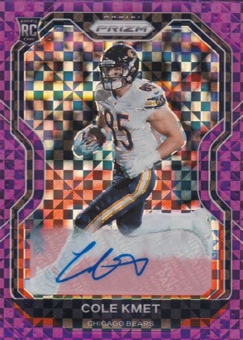 Cole Kmet Prizm Rookie Autographs Purple Power Price Guide