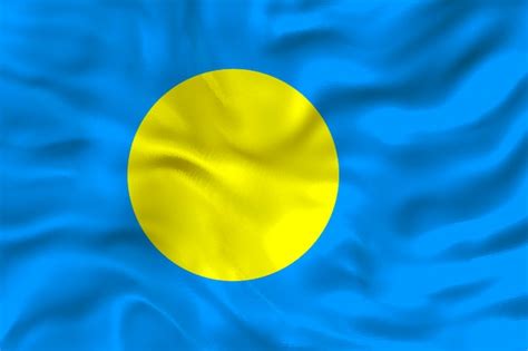 Premium Photo | National flag of palau background with flag of palau