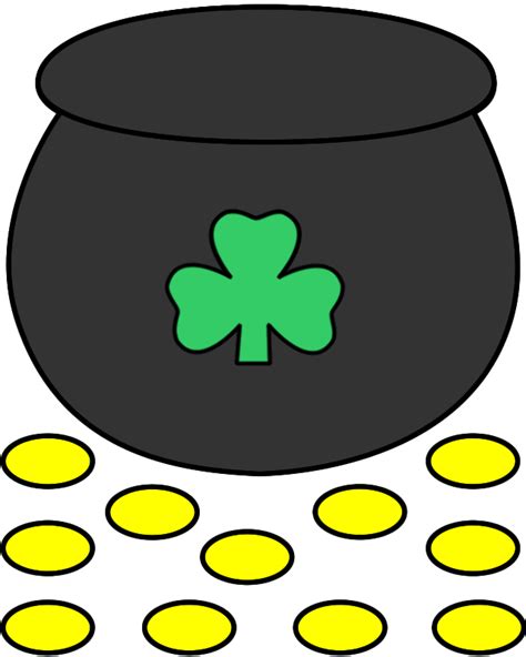 Pot Of Gold Paper Craft Color Template