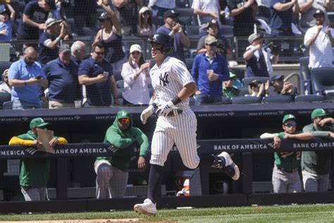 Anthony Volpe’s 1st Career Grand Slam Powers Yankees To 11 3 Rout In Sweep Of Lowly A’s